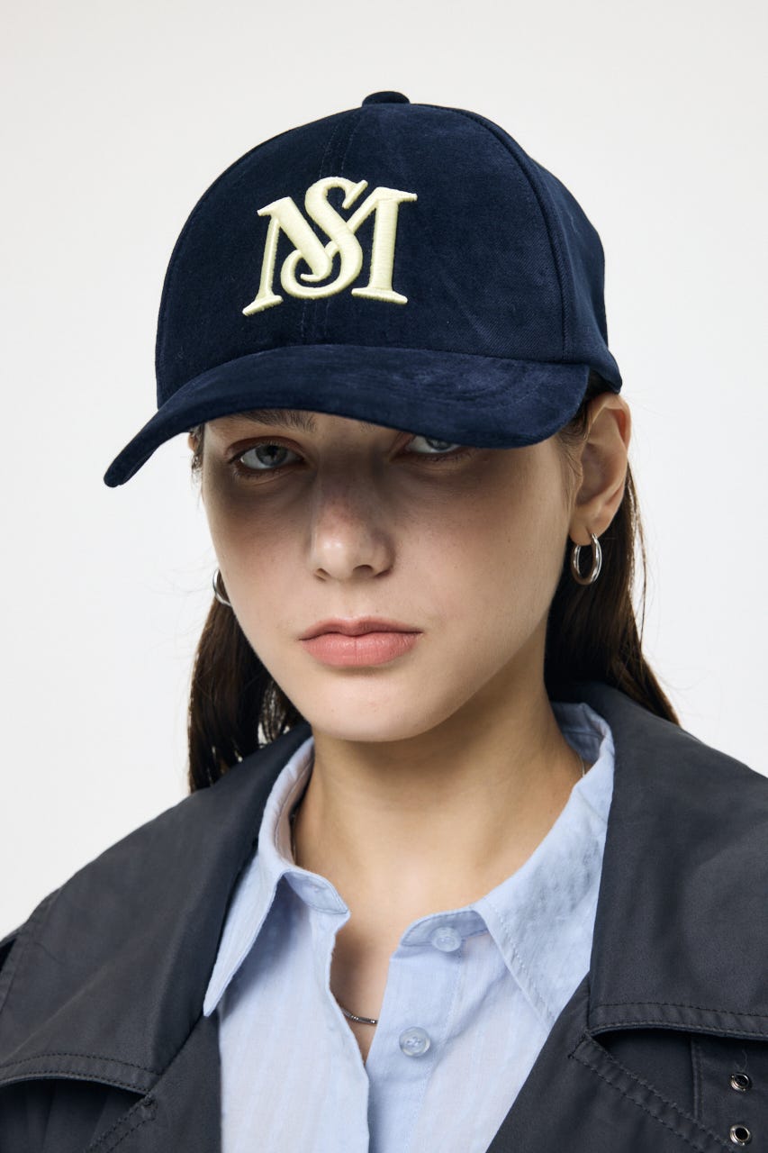 VELOUR LOGO キャップ NVY FREE