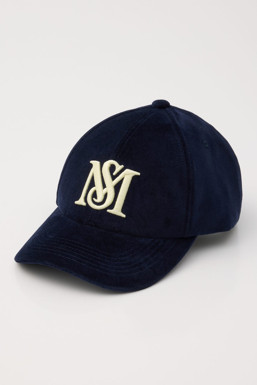 VELOUR LOGO キャップ NVY FREE