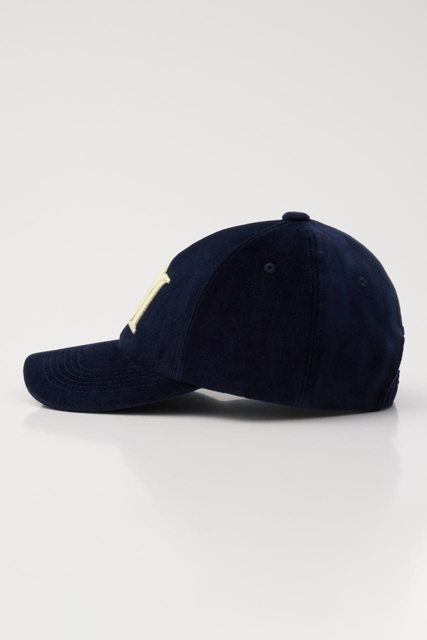 VELOUR LOGO キャップ NVY FREE