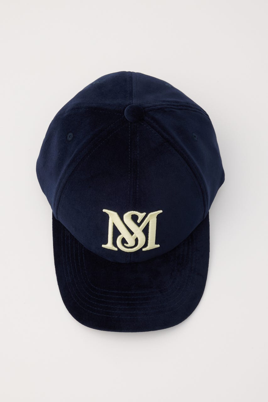 VELOUR LOGO キャップ NVY FREE