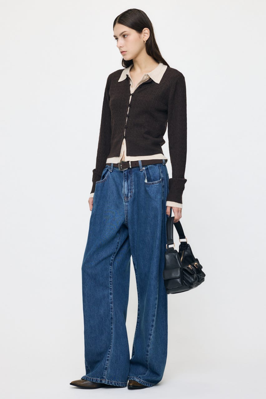 LAYERED LIKE KNIT トップス BRN FREE