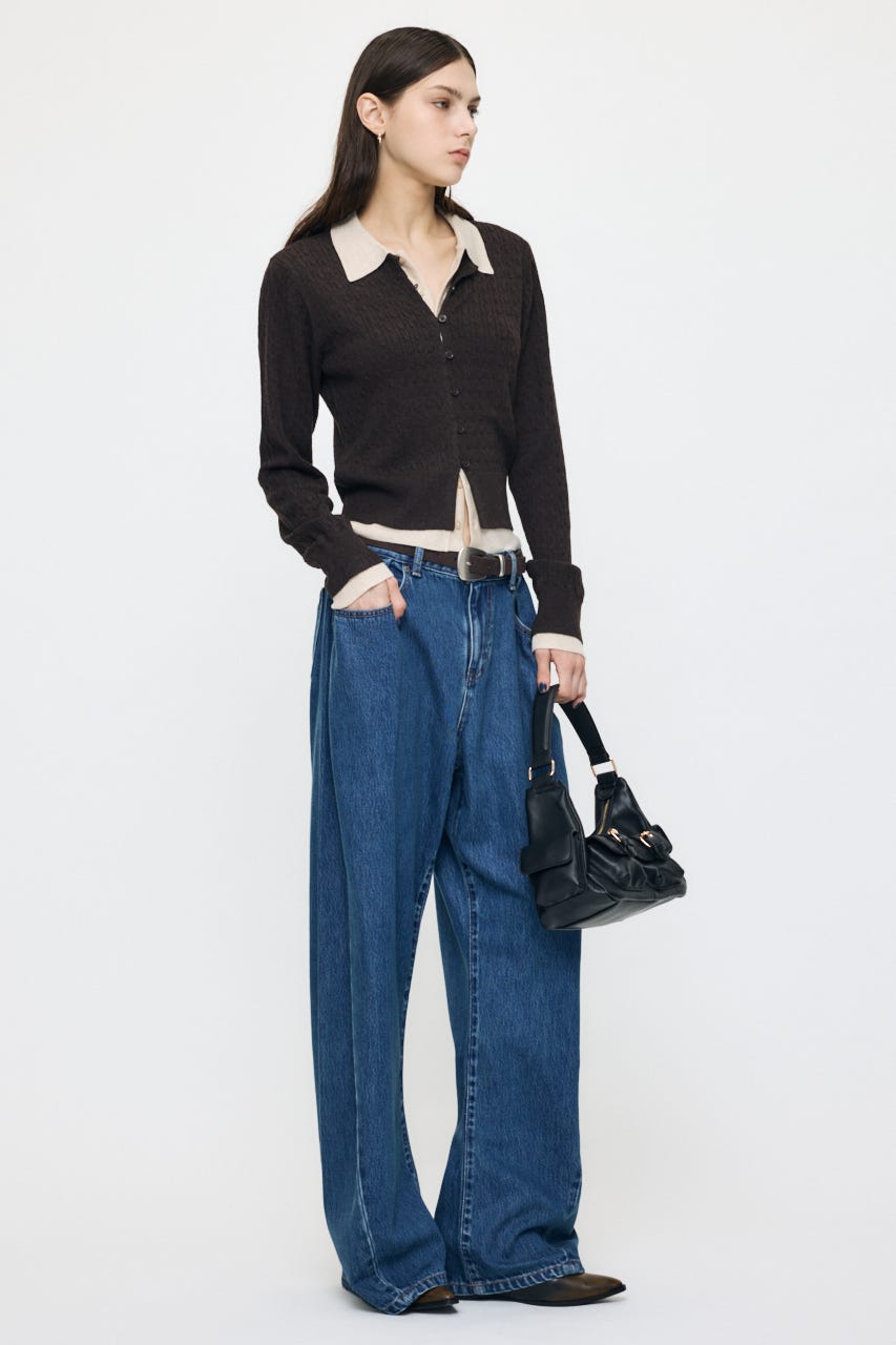 LAYERED LIKE KNIT トップス BRN FREE