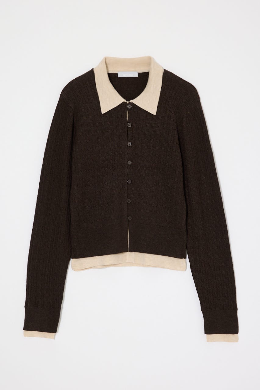 LAYERED LIKE KNIT トップス BRN FREE