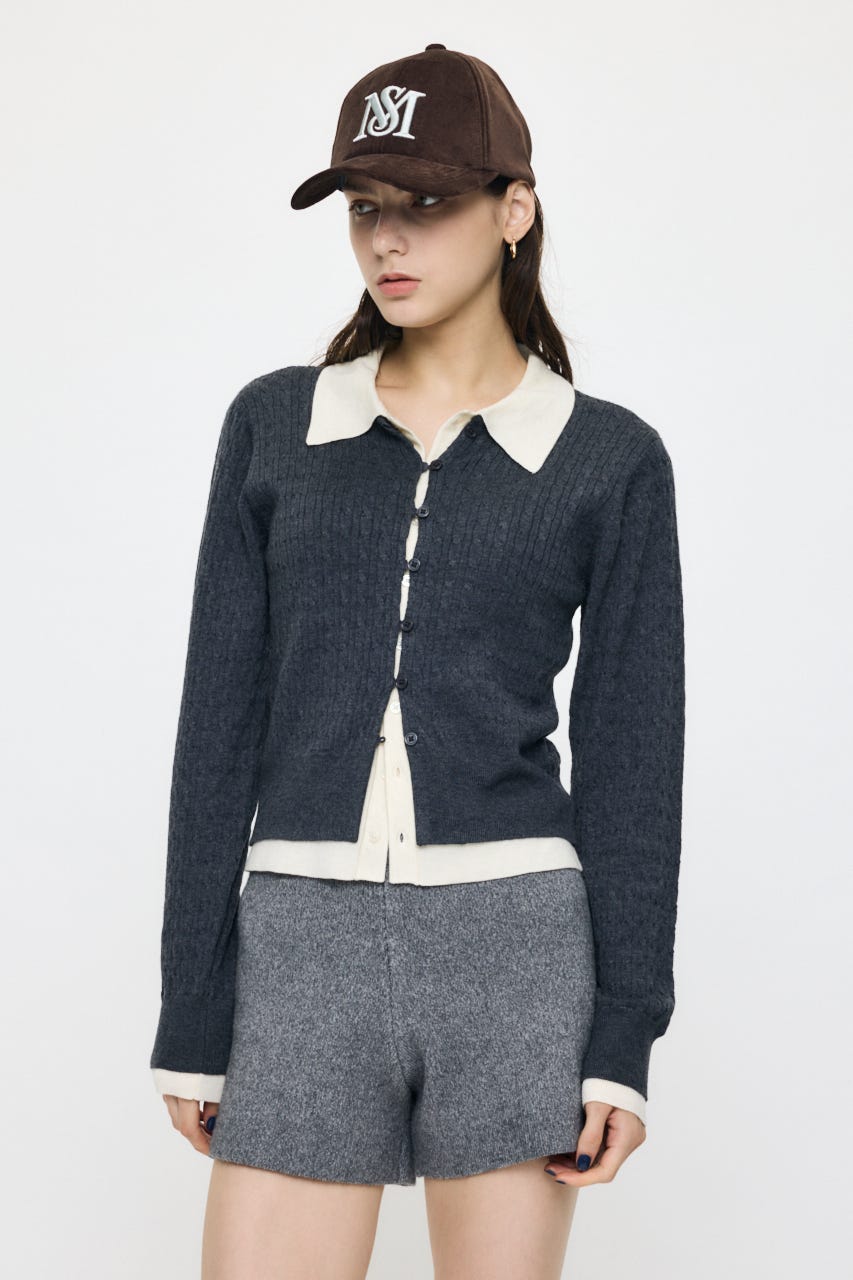 LAYERED LIKE KNIT トップス C.GRY FREE