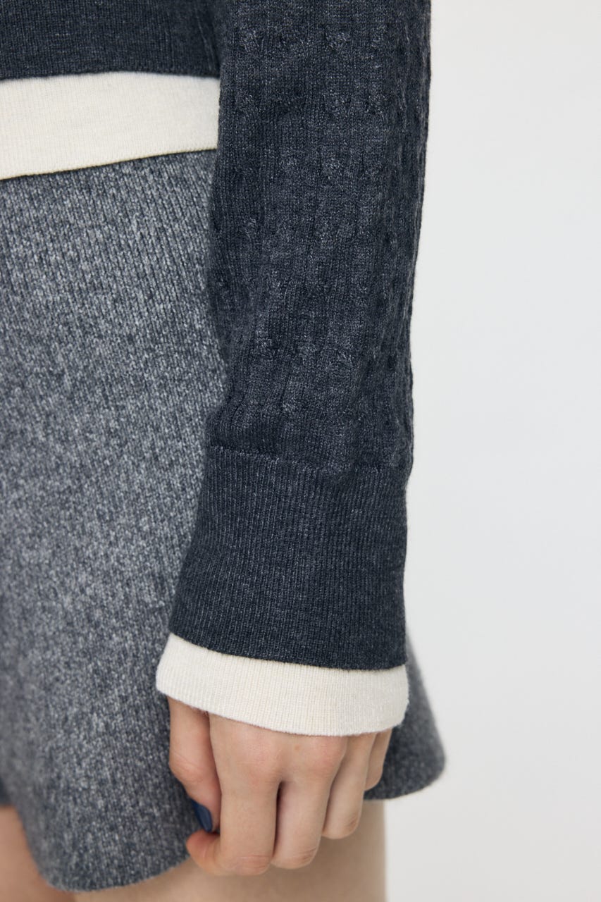 LAYERED LIKE KNIT トップス C.GRY FREE