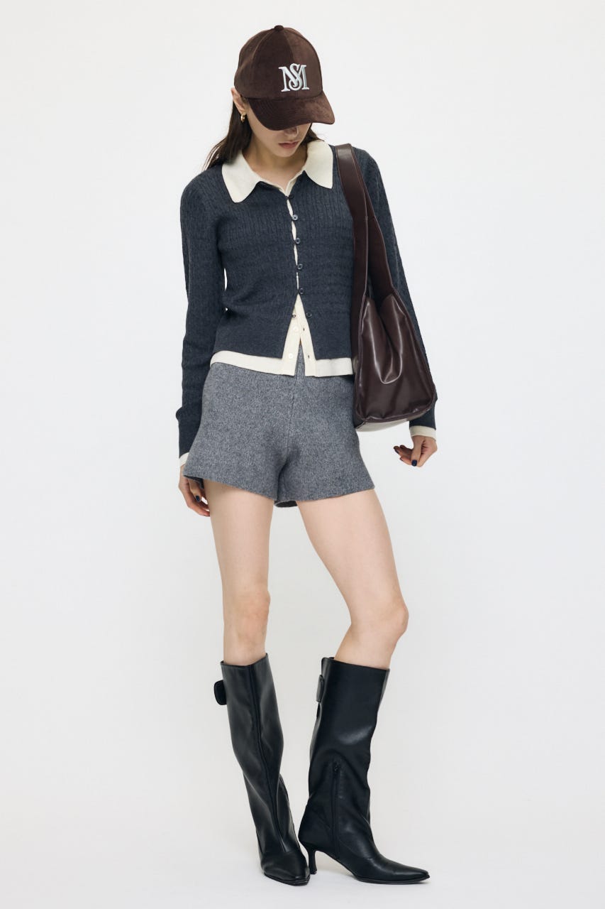 LAYERED LIKE KNIT トップス C.GRY FREE