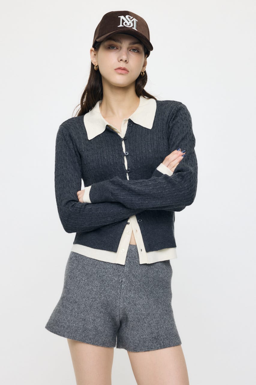 LAYERED LIKE KNIT トップス C.GRY FREE