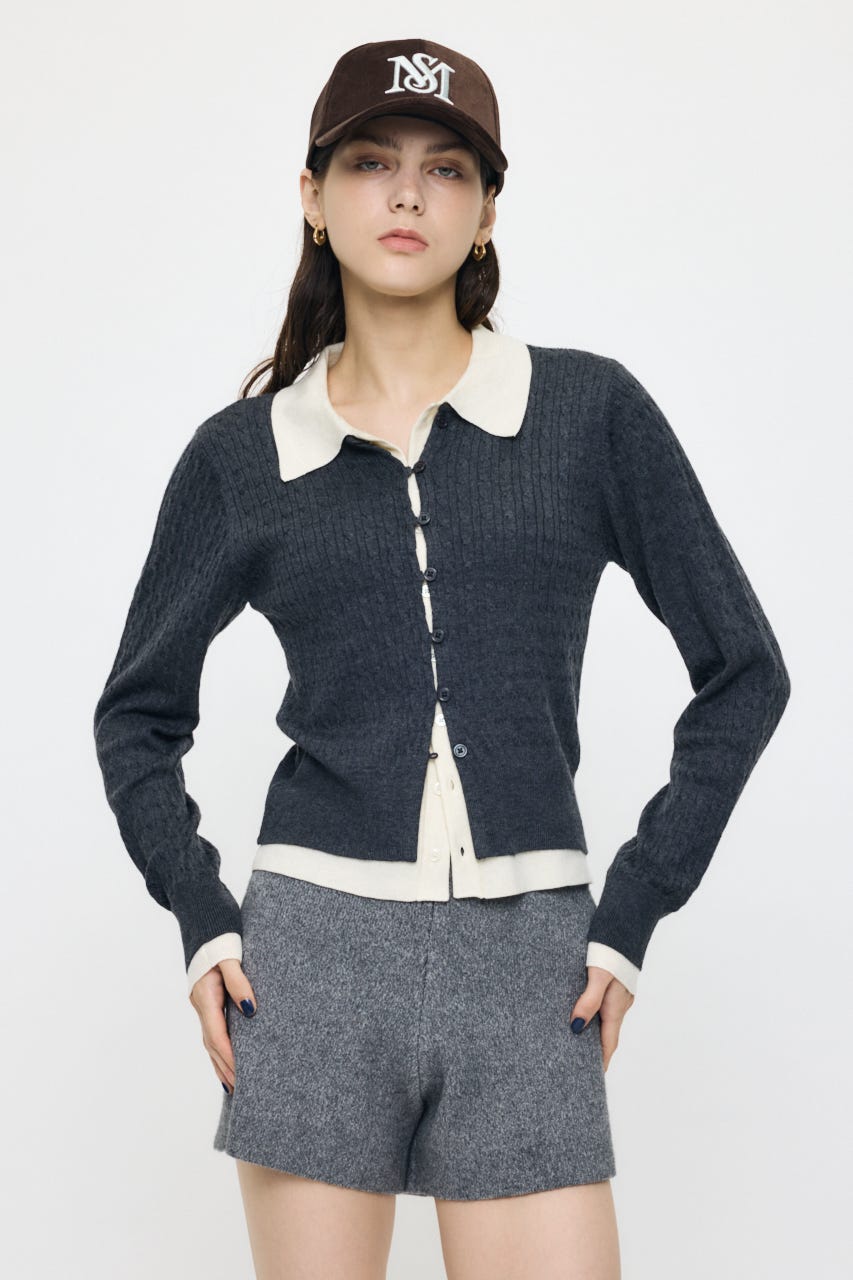 LAYERED LIKE KNIT トップス C.GRY FREE