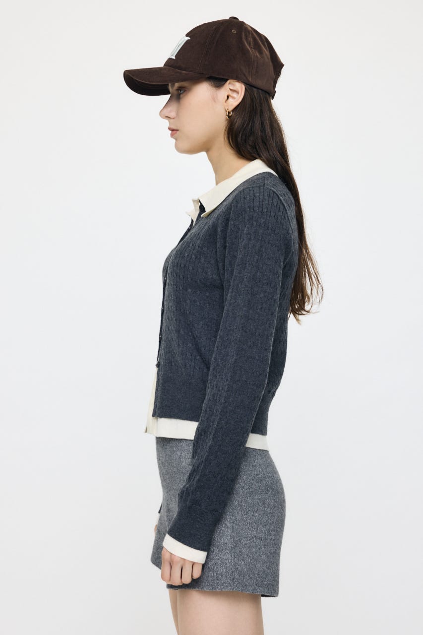 LAYERED LIKE KNIT トップス C.GRY FREE