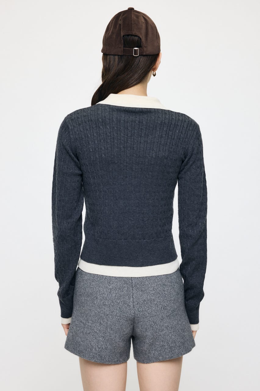 LAYERED LIKE KNIT トップス C.GRY FREE