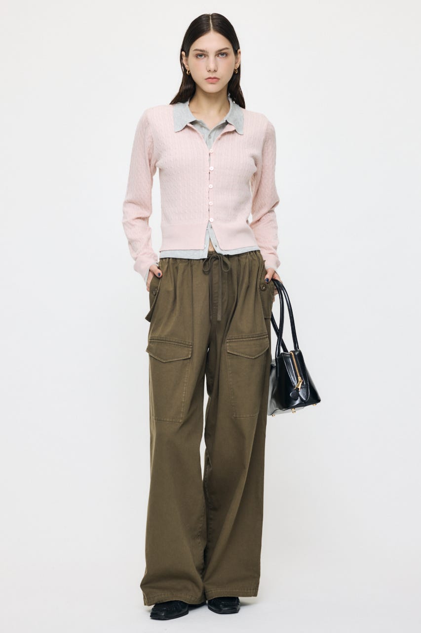 LAYERED LIKE KNIT トップス L/PNK FREE