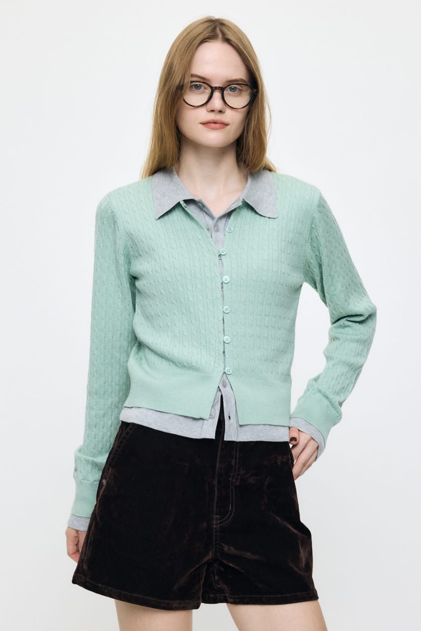 LAYERED LIKE KNIT トップス MINT FREE