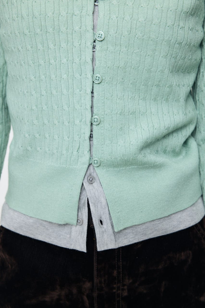 LAYERED LIKE KNIT トップス MINT FREE