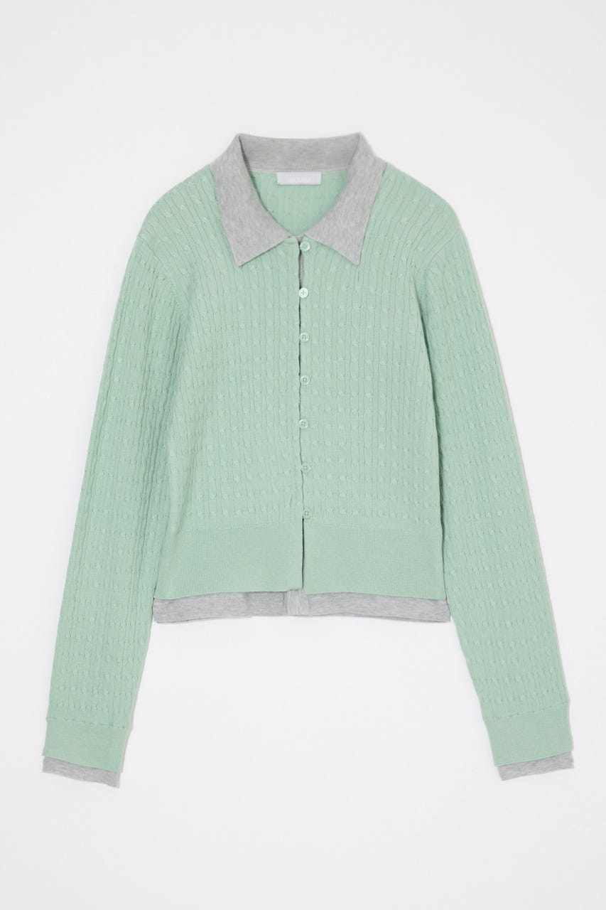 LAYERED LIKE KNIT トップス MINT FREE