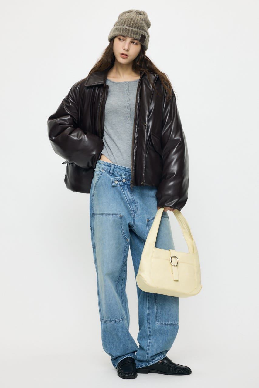 ES HENRY NECK KNIT ボディースーツ T.GRY 1