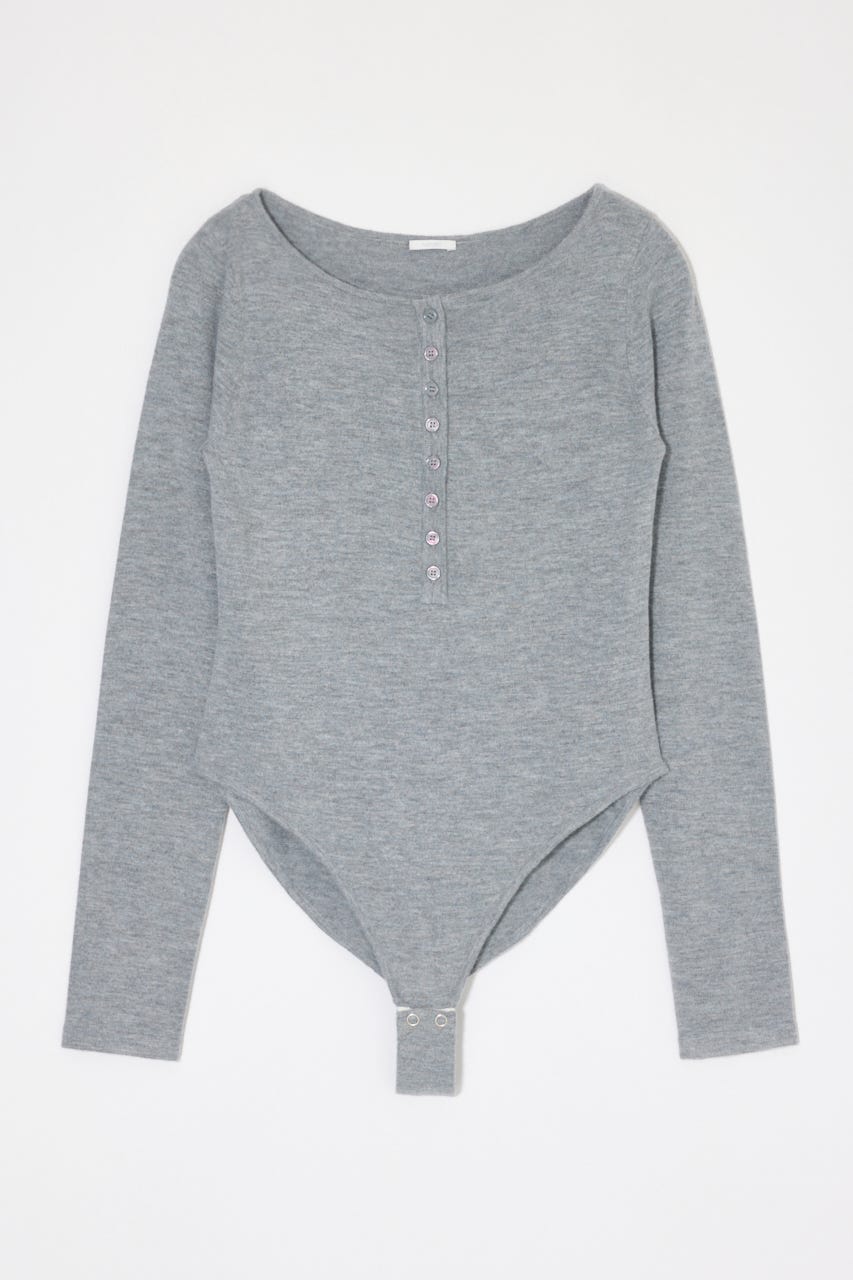 ES HENRY NECK KNIT ボディースーツ T.GRY 1