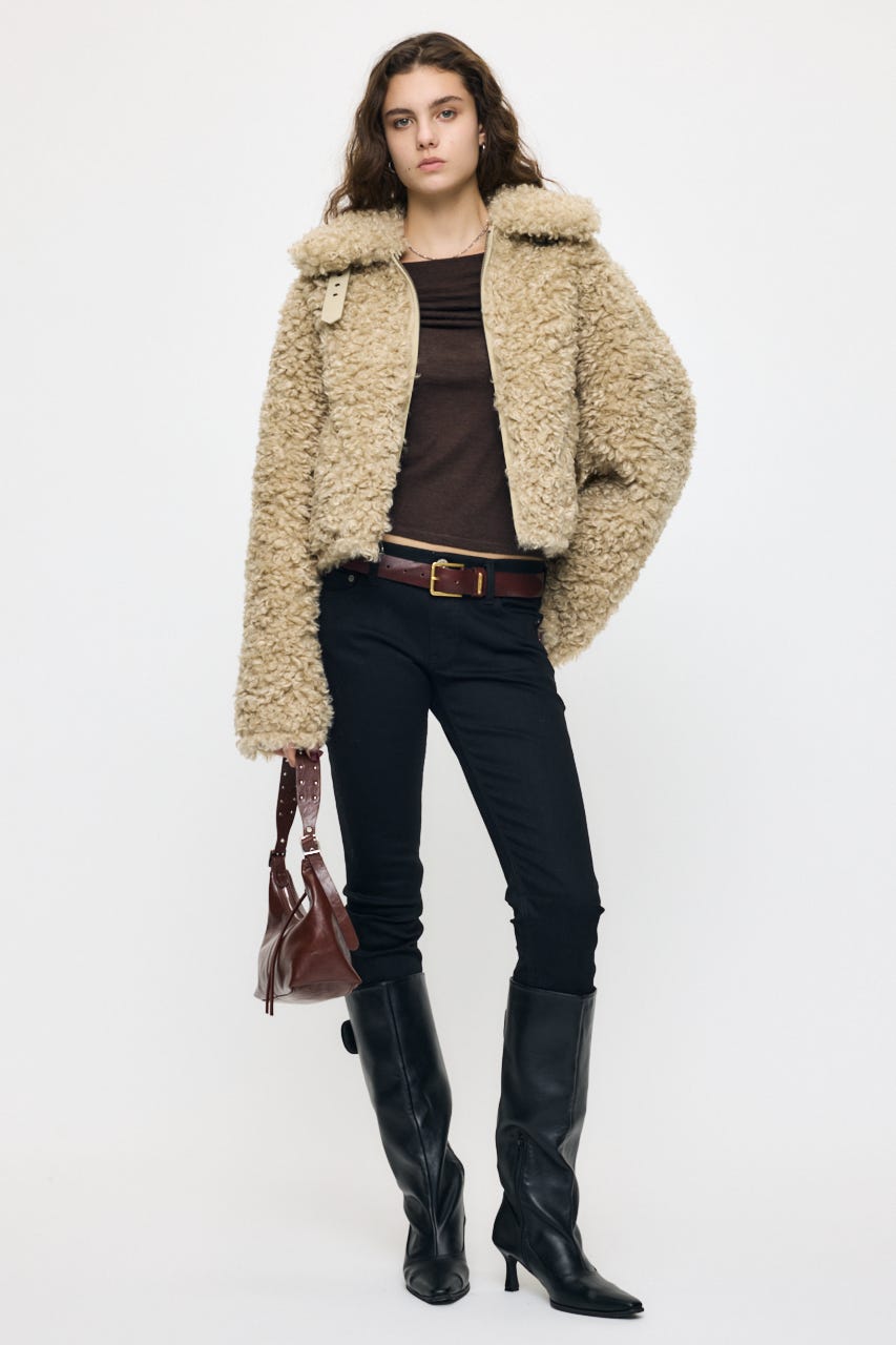 GATHER 3WAY KNIT トップス BRN FREE