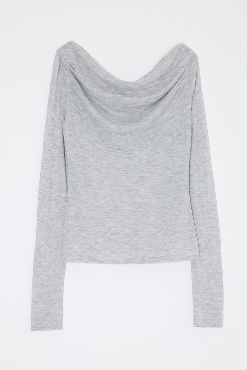 GATHER 3WAY KNIT トップス T.GRY FREE