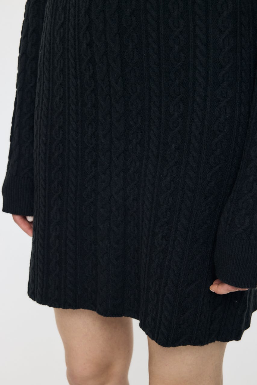 KNIT OFF SHOULDER MINI ドレス BLK 2