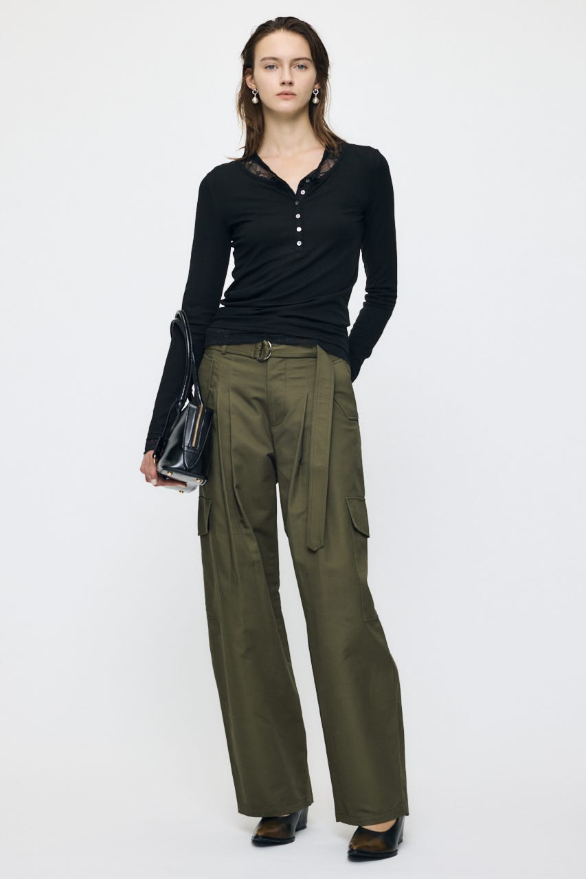 ES HENRY NECK トップス BLK 1