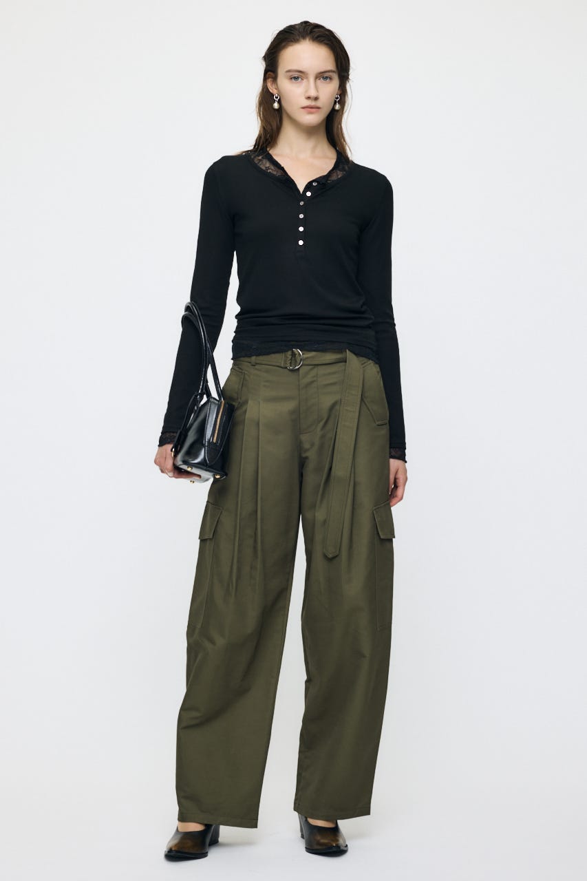 ES HENRY NECK トップス BLK 1