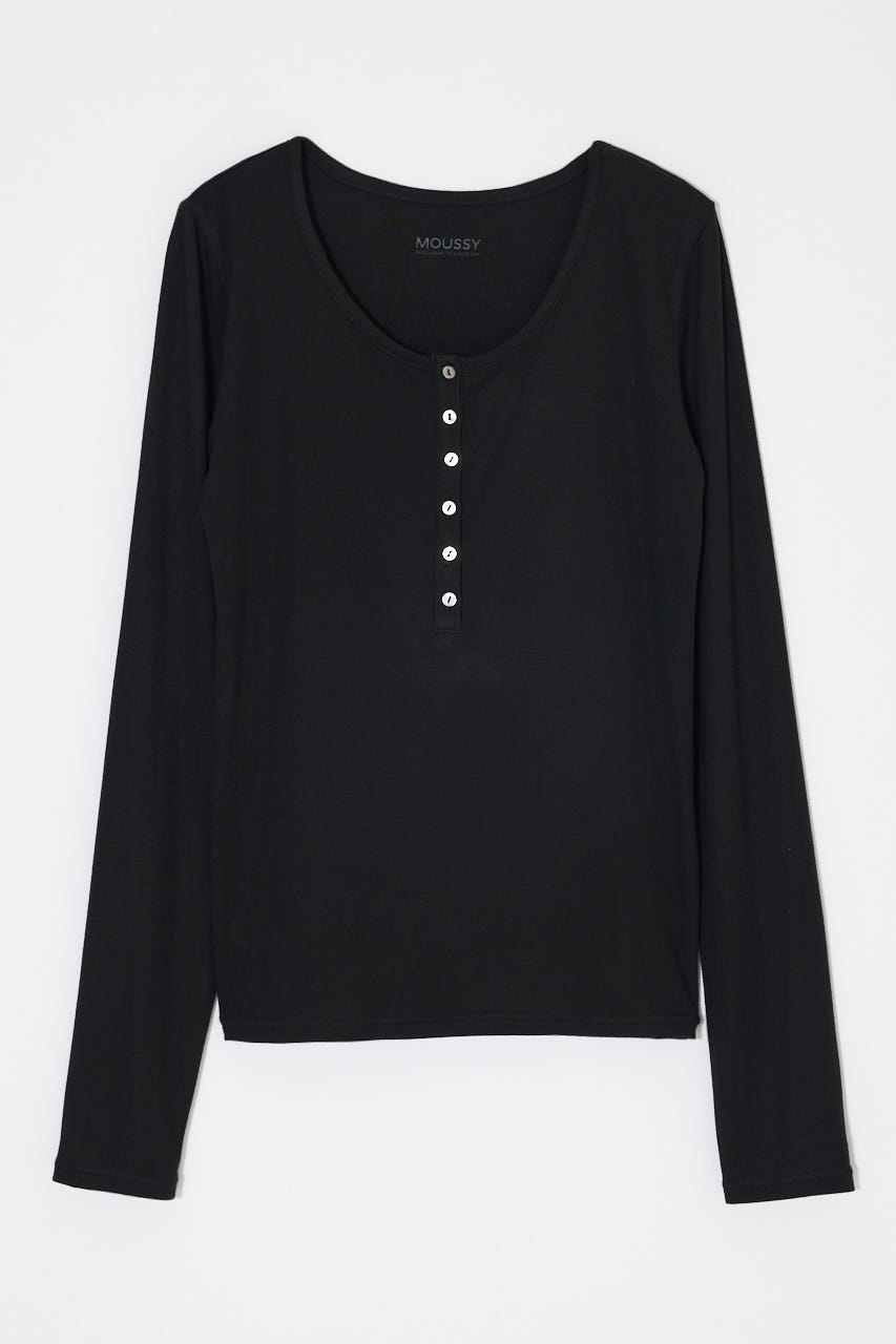 ES HENRY NECK トップス BLK 1