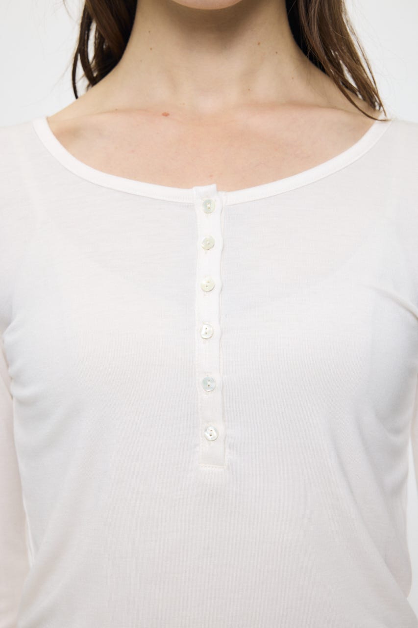 ES HENRY NECK トップス O/WHT 1