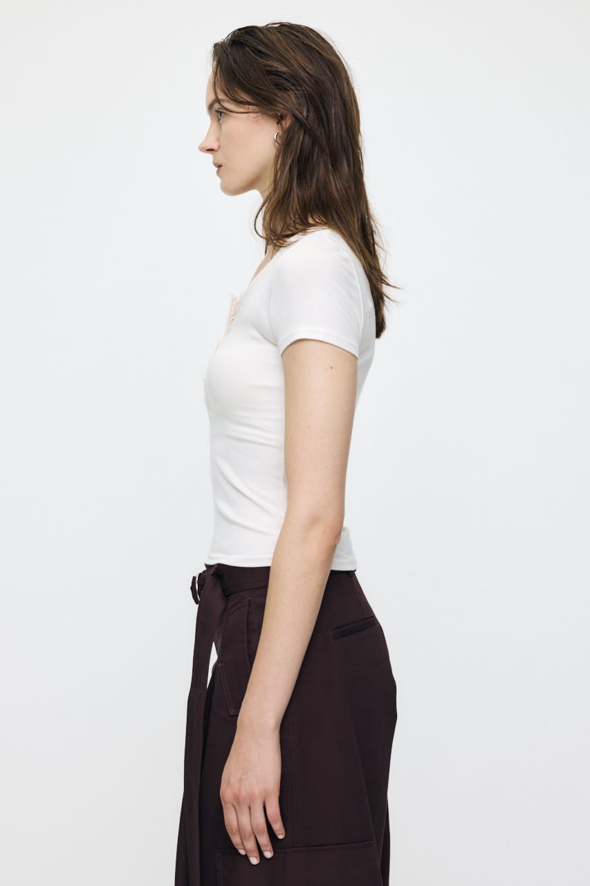 ES HALF SLEEVE トップス O/WHT 1