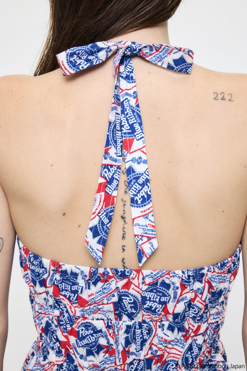 PABST HALTER NECK トップス WHT 1