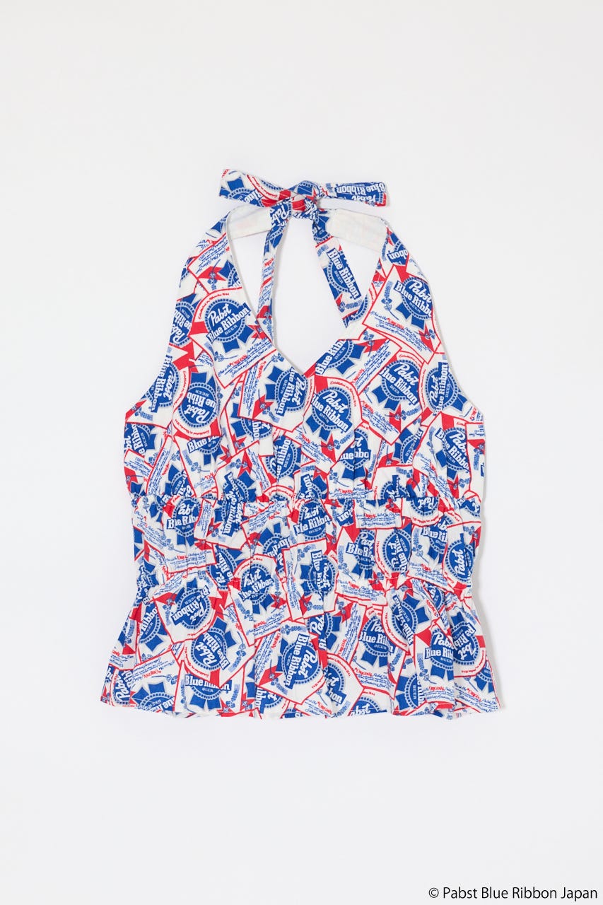 PABST HALTER NECK トップス WHT 1
