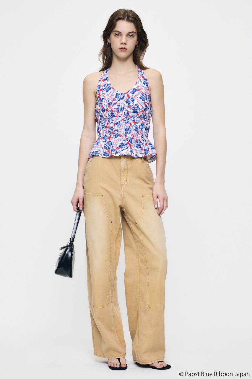 PABST HALTER NECK トップス WHT 1