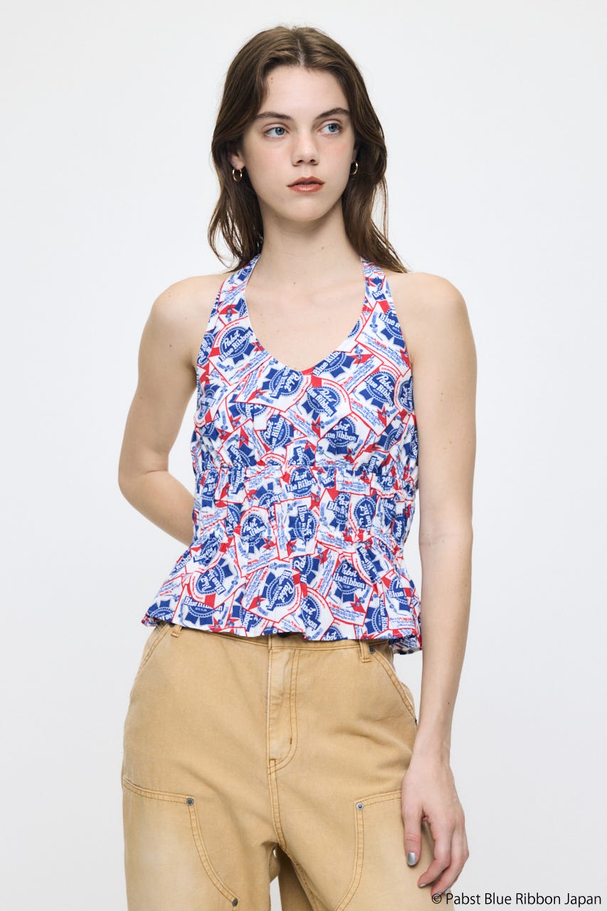 PABST HALTER NECK トップス WHT 1
