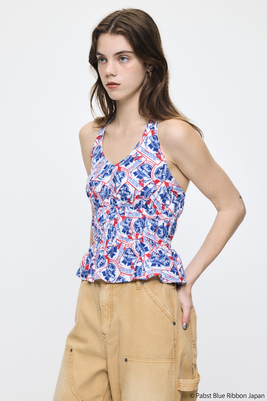PABST HALTER NECK トップス WHT 1