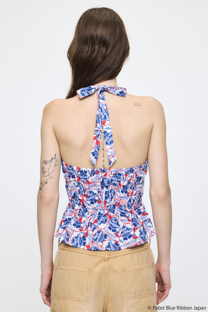 PABST HALTER NECK トップス WHT 1