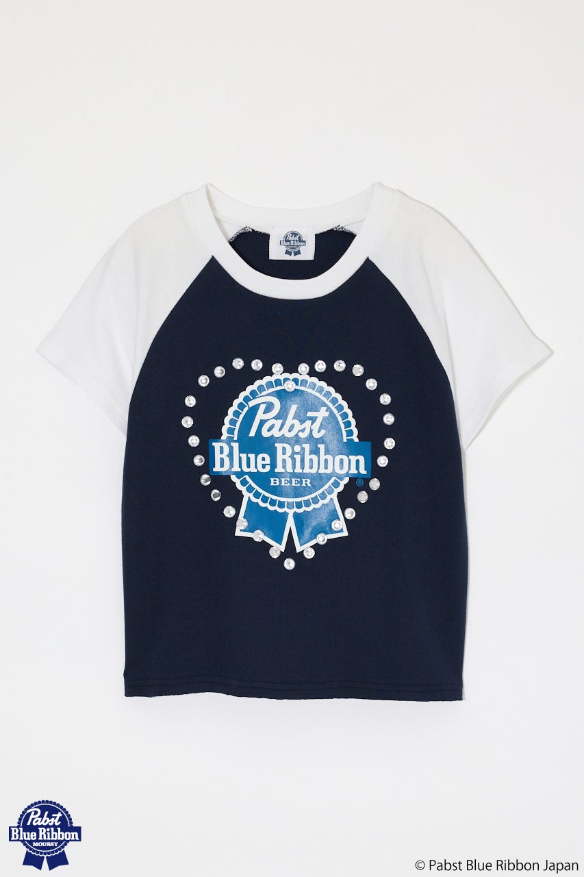 PABST RAGLAN BABY TEE NVY FREE