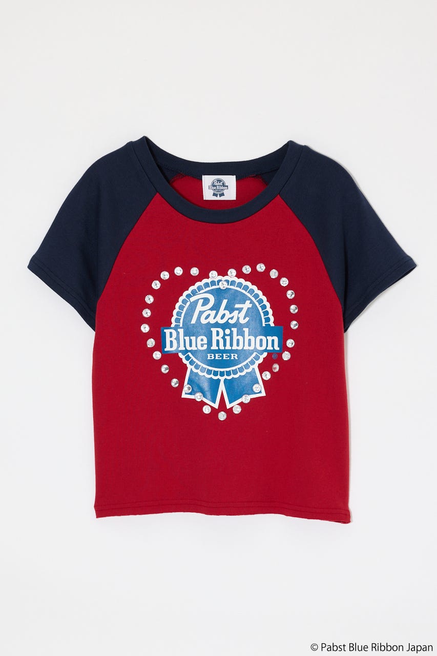 PABST RAGLAN BABY TEE RED FREE