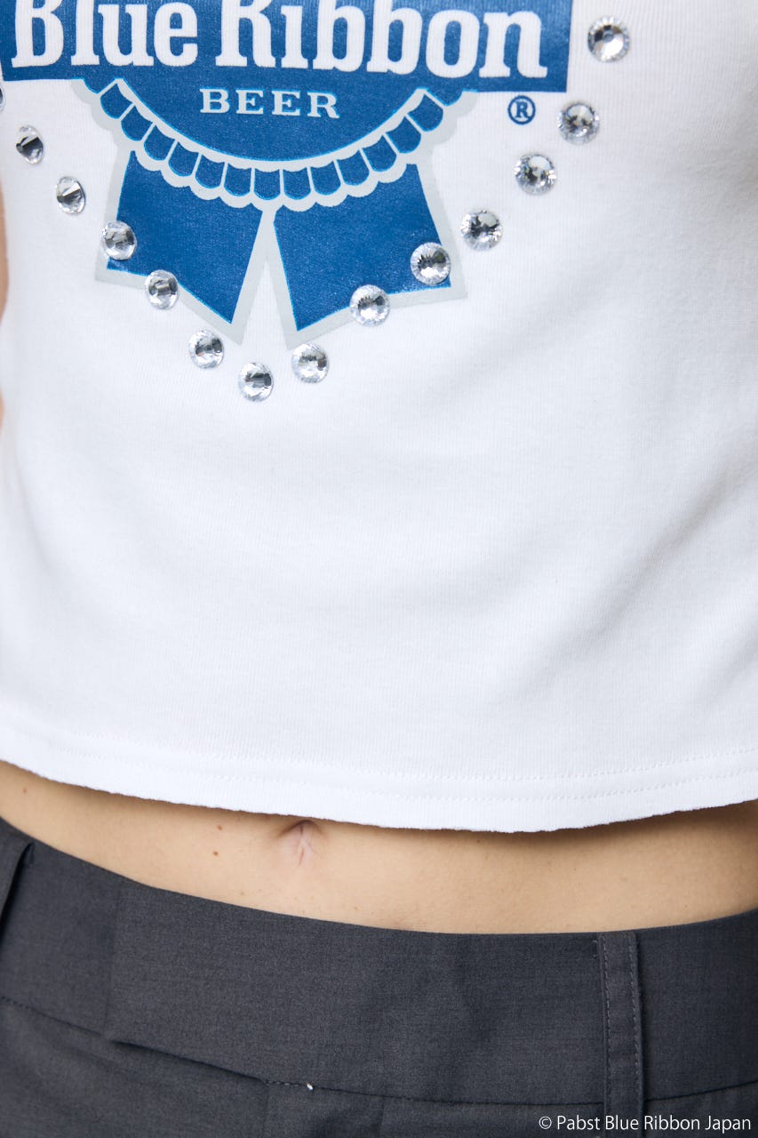 PABST RAGLAN BABY TEE WHT FREE