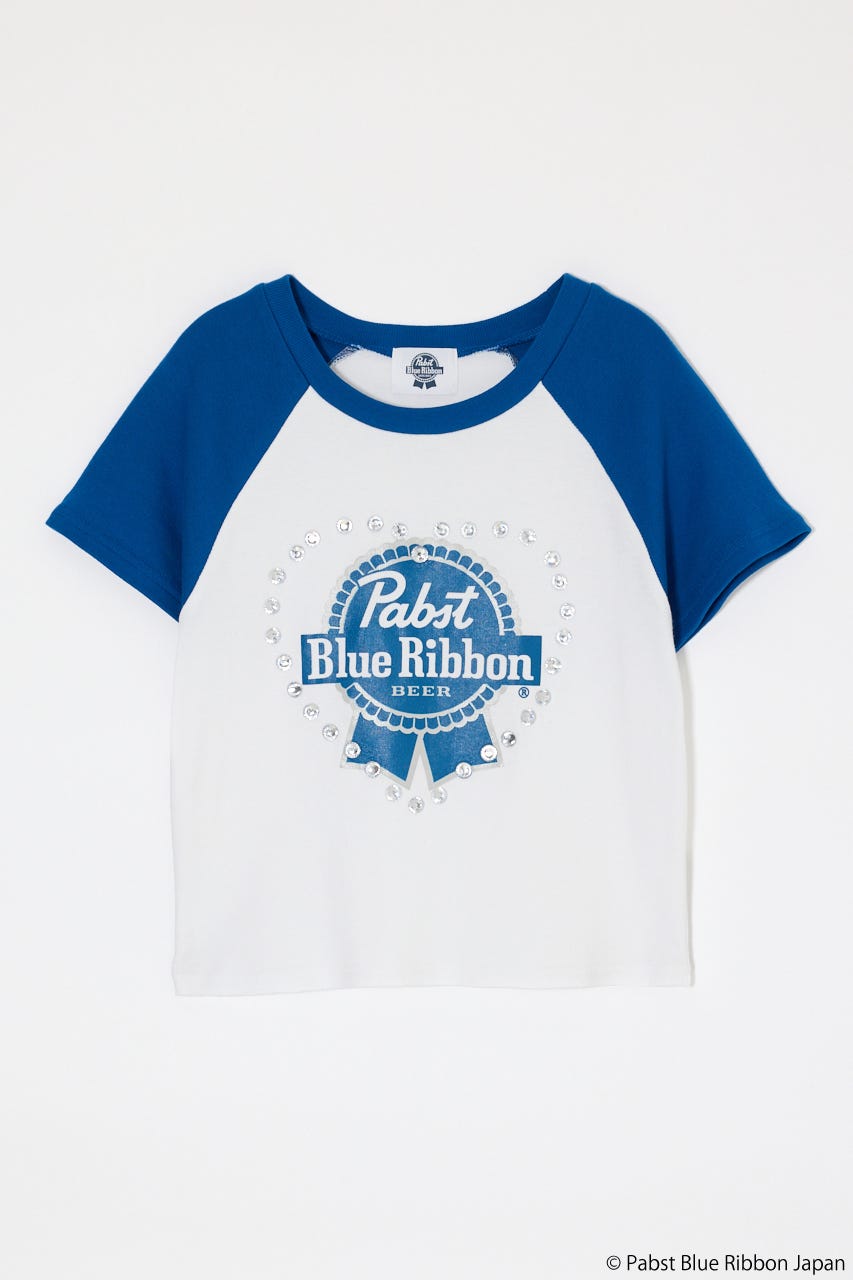 PABST RAGLAN BABY TEE WHT FREE