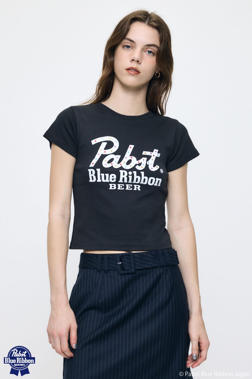 PABST CURSIVE LOGO Tシャツ BLK FREE