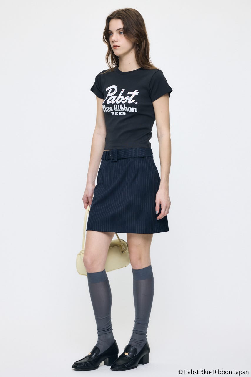 PABST CURSIVE LOGO Tシャツ BLK FREE
