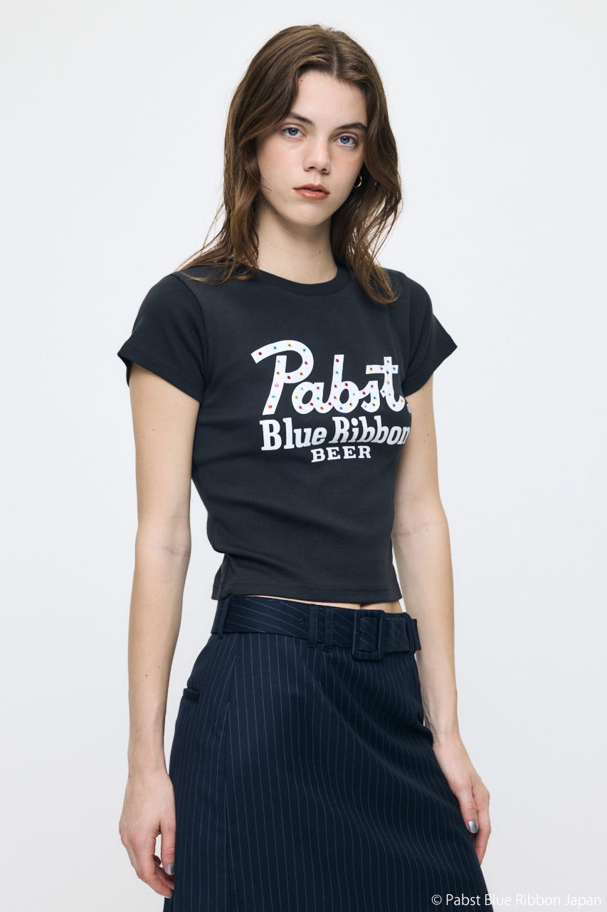 PABST CURSIVE LOGO Tシャツ BLK FREE
