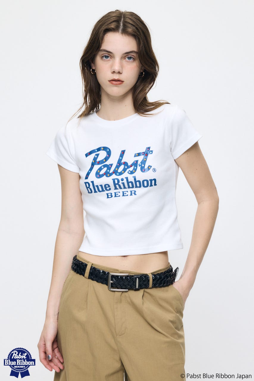 PABST CURSIVE LOGO Tシャツ WHT FREE