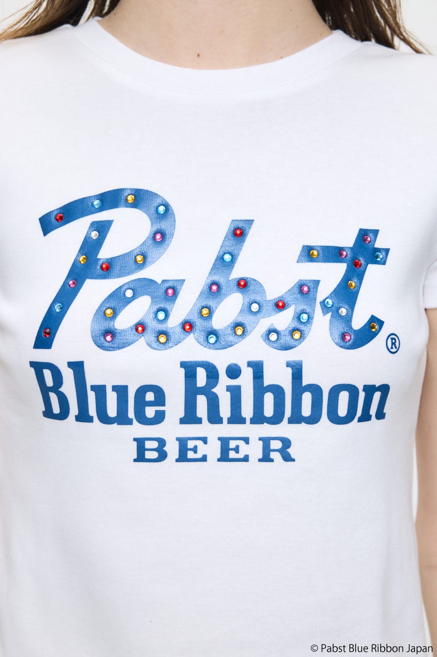 PABST CURSIVE LOGO Tシャツ WHT FREE