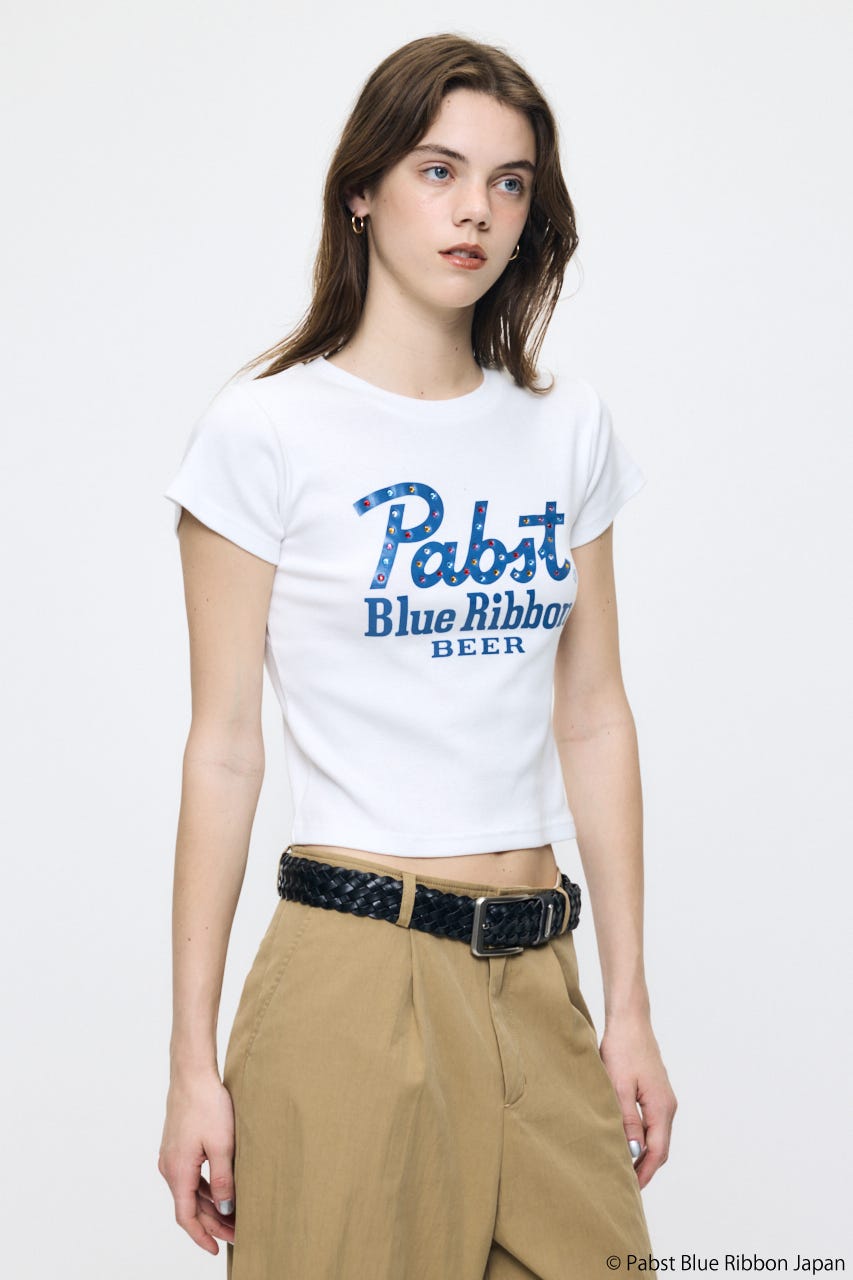 PABST CURSIVE LOGO Tシャツ WHT FREE