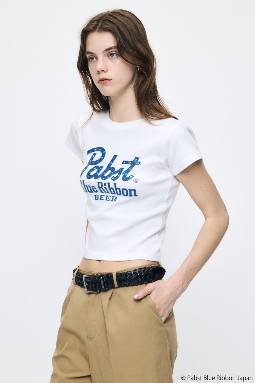 PABST CURSIVE LOGO Tシャツ WHT FREE