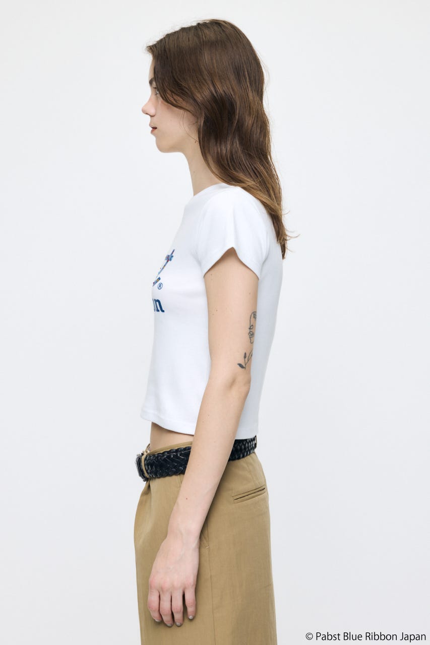 PABST CURSIVE LOGO Tシャツ WHT FREE
