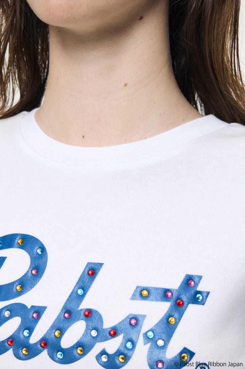 PABST CURSIVE LOGO Tシャツ WHT FREE