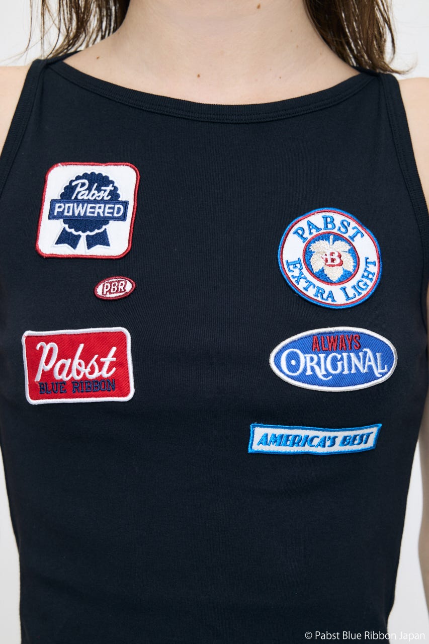 PABST PATCHE タンクトップ BLK FREE