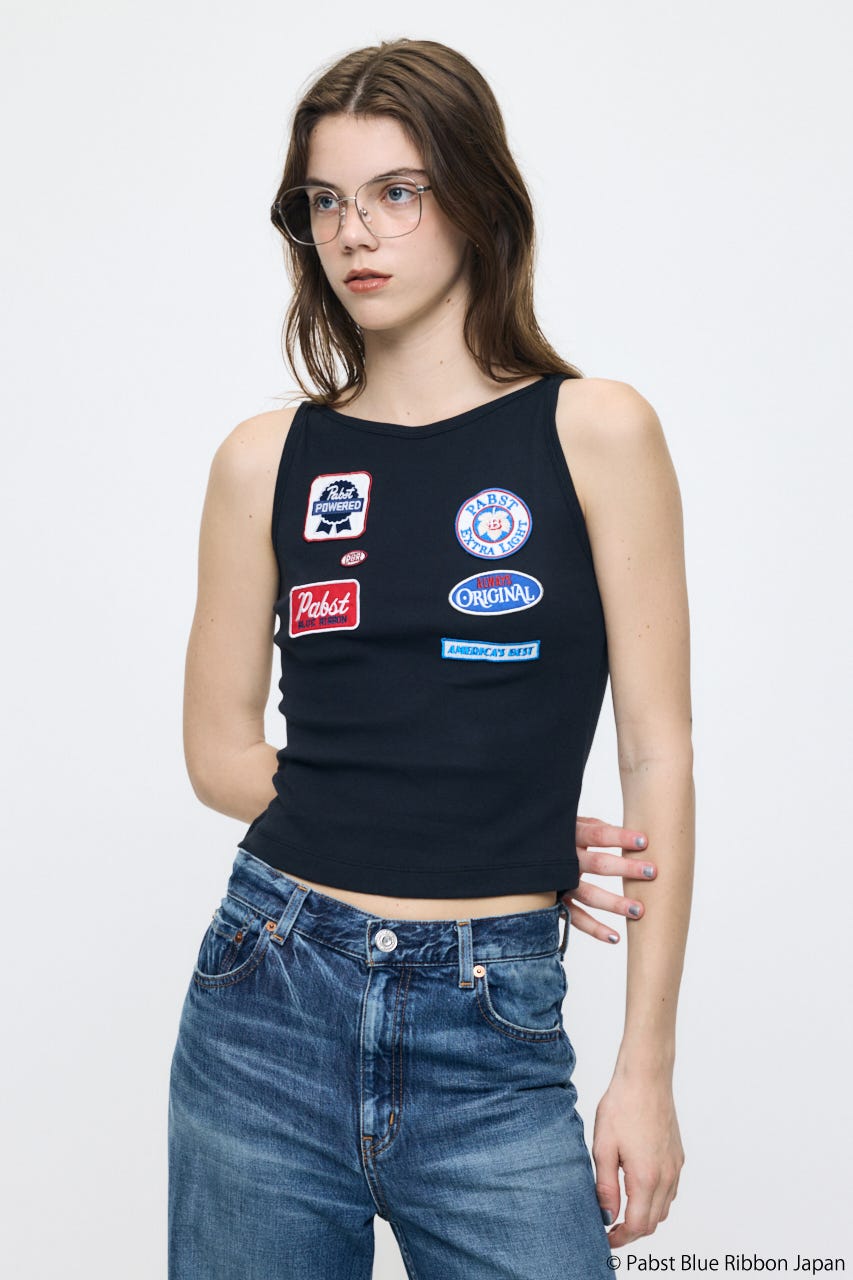 PABST PATCHE タンクトップ BLK FREE