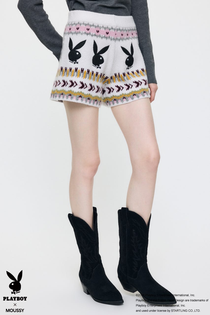PB JACQUARD KNIT ショーツ O/WHT FREE